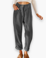 Damen Lässige Stoffhose | Bequeme Passform – Lavendelgrau