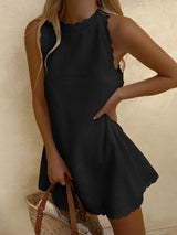 Michelle - Stilvolles ärmelloses Minikleid für Damen – Schwarz