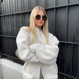 Shona Übergroße Jacke – Weiß