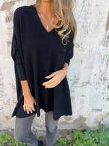 Caselle™ - Elegantes Locker Gestricktes Kleid – Schwarz