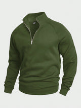 Mathias | Lässiger Pullover mit halbem Reißverschluss 1+1 Gratis – Grün
