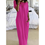Ulissa - Schulterfreies Maxikleid – Rosa