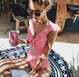 Patricia - Retro-Badeanzug – Rosa