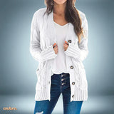 Modisch - strickjacke – Weiß