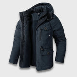Matteo | Warme Schneejacke mit Fleecefutter – Blau