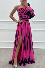 Aurélie – Satin-Halter-Maxikleid mit offenem Rücken – Rot