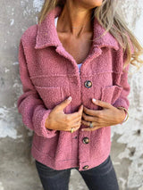 Esté | Elegante Kurzjacke mit Revers – Rosa