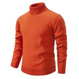 Jaxson - Rollkragenpullover aus Samt in schmaler Passform – Orange