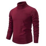 Jaxson - Rollkragenpullover aus Samt in schmaler Passform – Weinrot