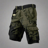 Benjamin - Cargo Shorts mit kniefreiem Schnitt – Schwarz/Dunkelgrün