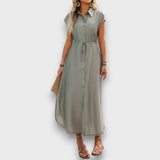 Vivienne – Hemdblusenkleid mit stilvoller Lässigkeit – Grau