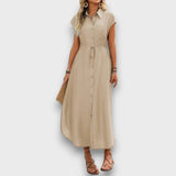Vivienne – Hemdblusenkleid mit stilvoller Lässigkeit – Beige