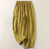 Ljupka – Leichte Hose Aus Baumwolle Und Leinen – Oliv