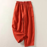 Ljupka – Leichte Hose Aus Baumwolle Und Leinen – Orange