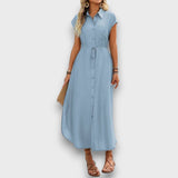 Vivienne – Hemdblusenkleid mit stilvoller Lässigkeit – Hellblau