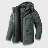 Matteo | Warme Schneejacke mit Fleecefutter – Hellgrau