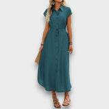 Vivienne – Hemdblusenkleid mit stilvoller Lässigkeit – Türkis