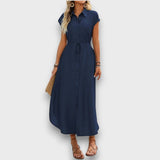 Vivienne – Hemdblusenkleid mit stilvoller Lässigkeit – Blau