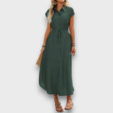 Vivienne – Hemdblusenkleid mit stilvoller Lässigkeit – Oliv