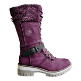 FrostLuxe™ - Schnürstiefel für den Winter – Lila