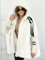 Bondella™ - Elegante Winterjacke aus Plüsch – Weiß