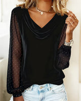 Eloisa™ - Elegant Drapiertes Bluse – Schwarz