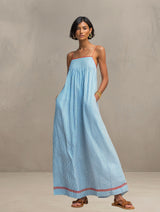 Janne | Sommer-Maxikleid – Blau