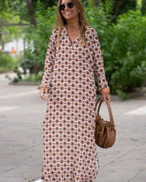 Chloe - Bauchbedeckendes Kleid – Braun
