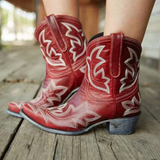 Damen Stilvolle Cowboystiefel | Westernstiefel für Elegante Looks – Rot