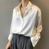 Sabrina | Damen-Seidenbluse | Schick – Weiß
