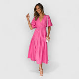 Viva | Maxikleid aus Viskose – Pink