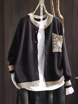 AVELINE | STRICKCARDIGAN – Schwarz