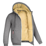 TOMMY - Kapuzenpullover mit Reißverschluss aus Fleece – Grau