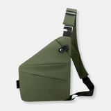 Liv | Sichere Schultertasche aus Nylon – Grün