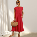 Annika | Elegantes Kleid – Rot