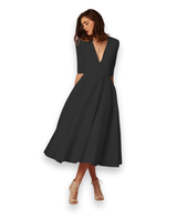 Damen Elegantes Festliches Kleid | Ärmellos Maxi – Schwarz