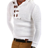 Kapuzenpullover aus gestrickter Wolle - GLENDEL – Weiß