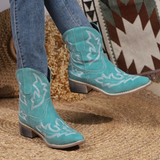 Damen Stilvolle Cowboystiefel | Westernstiefel für Elegante Looks – Grün