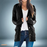 Modisch - strickjacke – Schwarz
