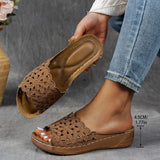 Navodya - Stylische Fisch Sandalen – Braun