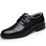 Winterschuhe Herren | Schnürschuhe Mit Gefüttertem Inneren – Schwarz