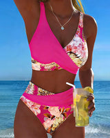 Killiane – Bikini Mit Floralem Kontrast – Violett