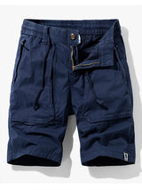 Heino - Premium Baumwoll Kurze Hose Mit Taschen – Dunkelblau
