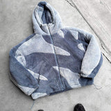 Anton - Warme Lammwolljacke mit Reißverschluss – Hellblau