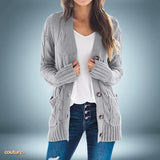 Modisch - strickjacke – Grau