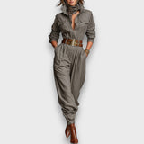 Valoria – Damen-Set mit langen Ärmeln – Grau