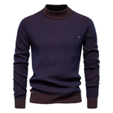 Logan – Streifenpullover für elegante Wintertage – Blau