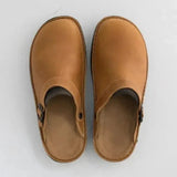 Yani - Orthopädische Lederpantoffeln für Herren – Beige