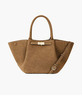 Tasche aus veganem Wildleder – Hellbraun