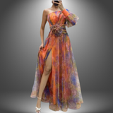 Nana | Elegantes handgefertigtes Kleid für Frauen – Orange